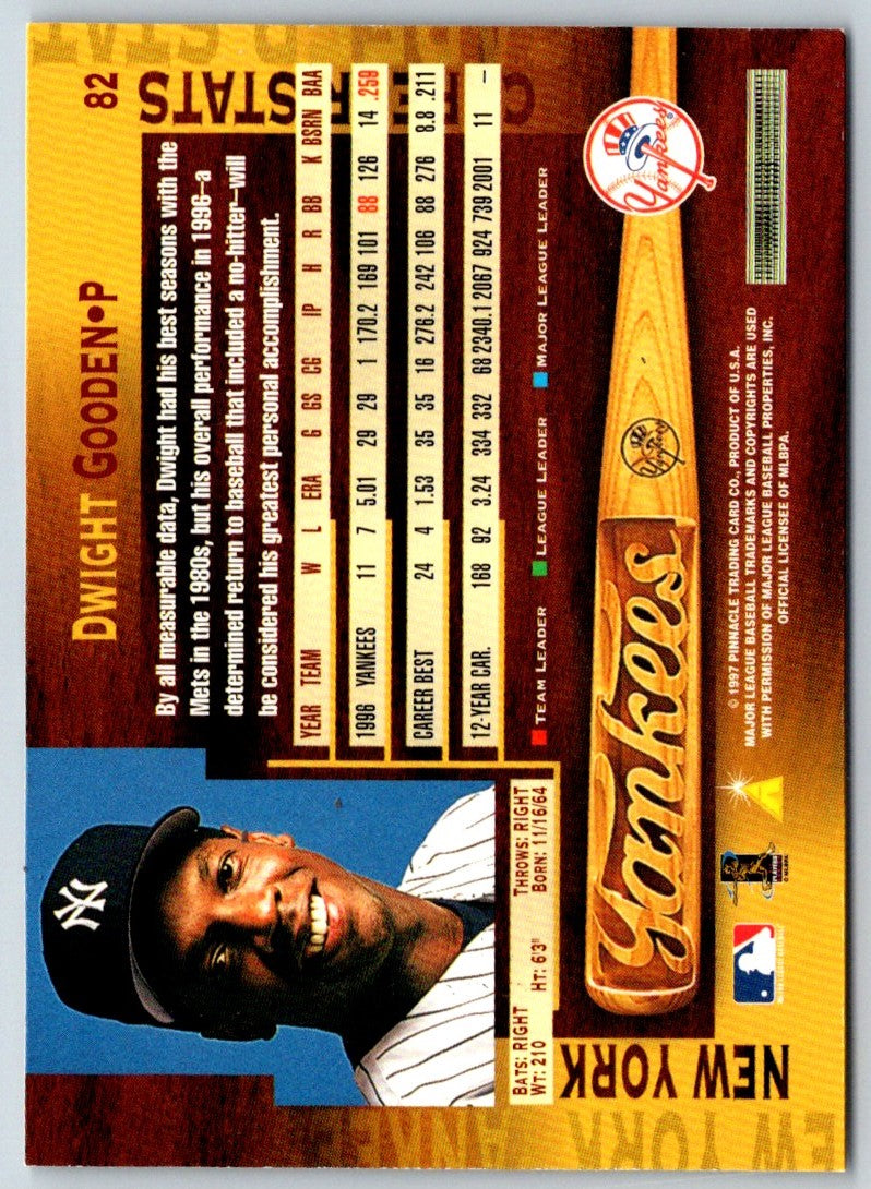 1997 Pinnacle Dwight Gooden