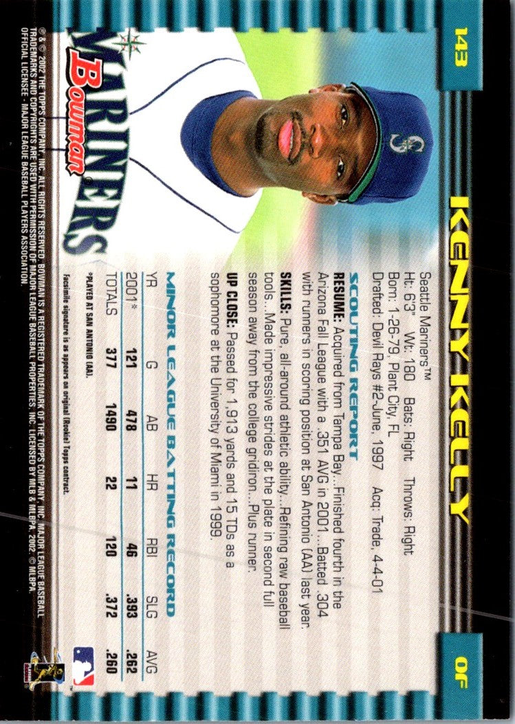 2002 Bowman Kenny Kelly