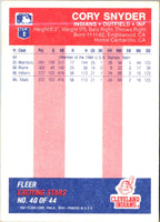 1987 Fleer Exciting Stars Cory Snyder #40