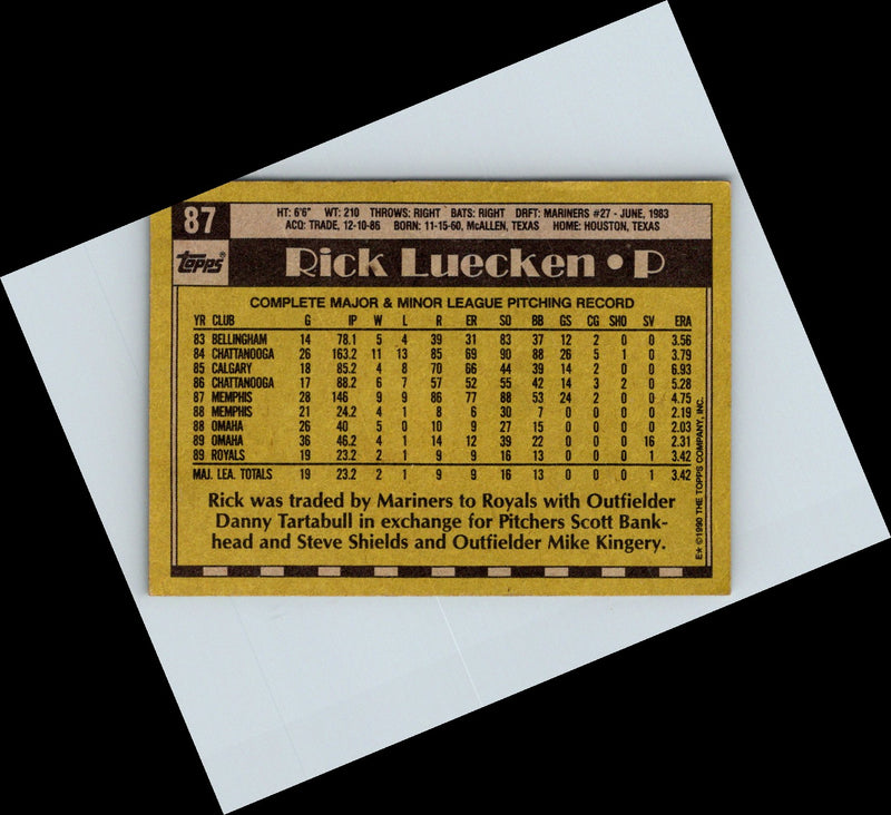 1990 Topps Rick Luecken