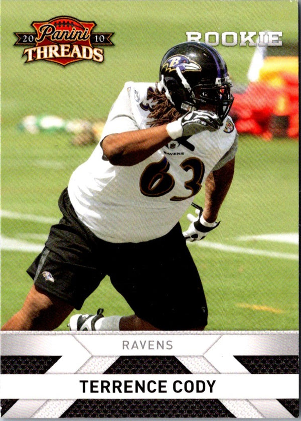 2010 Panini Threads Terrence Cody #288 Rookie