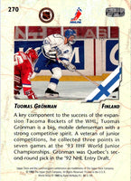 1993 Upper Deck Tuomas Gronman #270