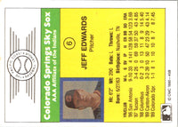 1990 CMC Colorado Springs Sky Sox Jeff Edwards #6