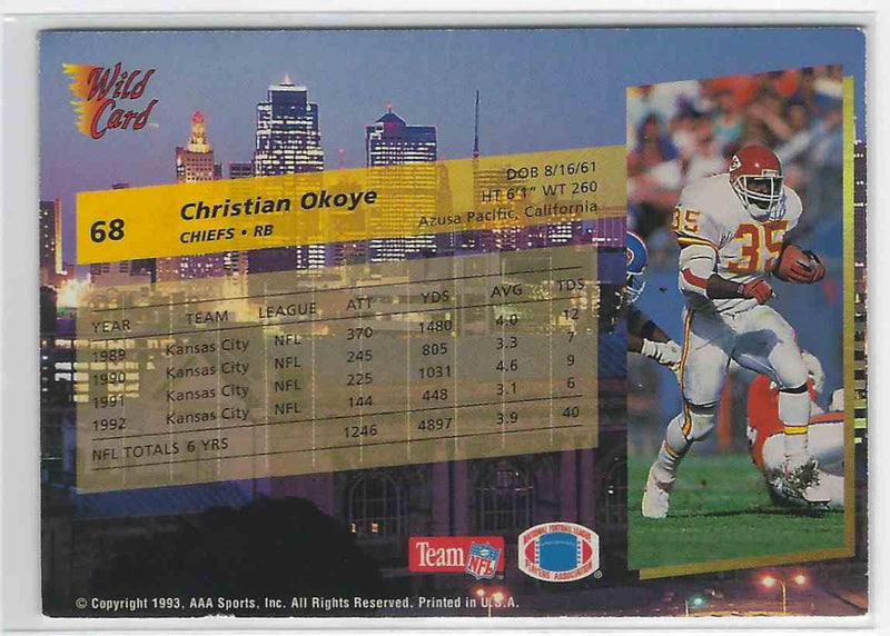 1993 Wild Card Christian Okoye