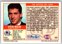 1989 NFL Proset Steve Walsh #491