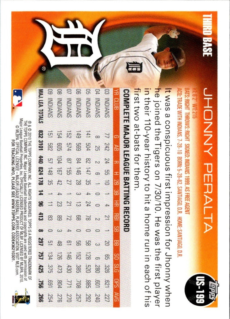 2010 Topps Update Jhonny Peralta