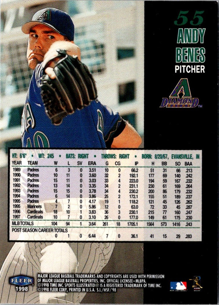 1998 Sports Illustrated World Series Fever Andy Benes