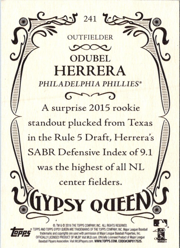 2016 Topps Gypsy Queen Odubel Herrera