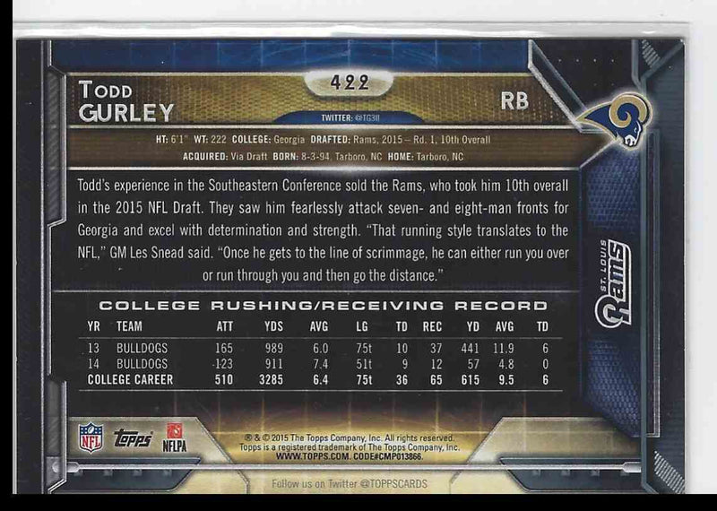 2015 Topps Todd Gurley