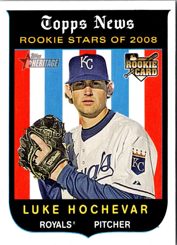 2008 Topps Heritage Luke Hochevar #129 Rookie