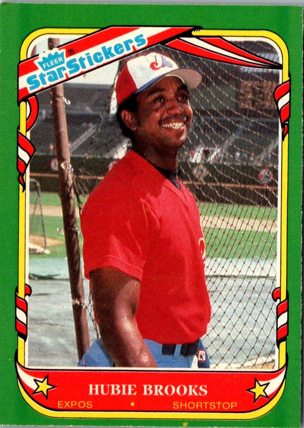 1987 Fleer Star Stickers Hubie Brooks #16