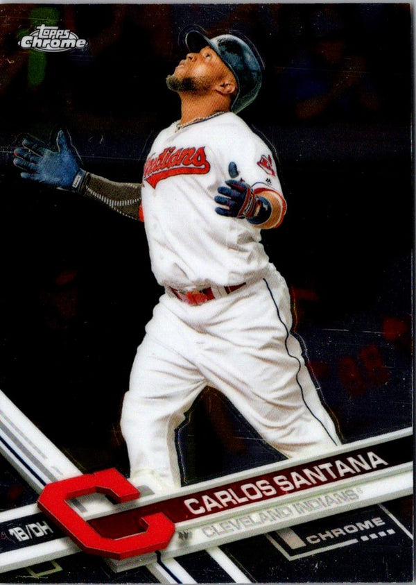 2017 Topps Chrome Carlos Santana #121