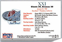 1990 Proset Super Bowl XXI #21