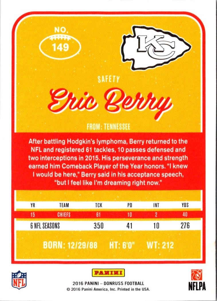 2016 Donruss Eric Berry