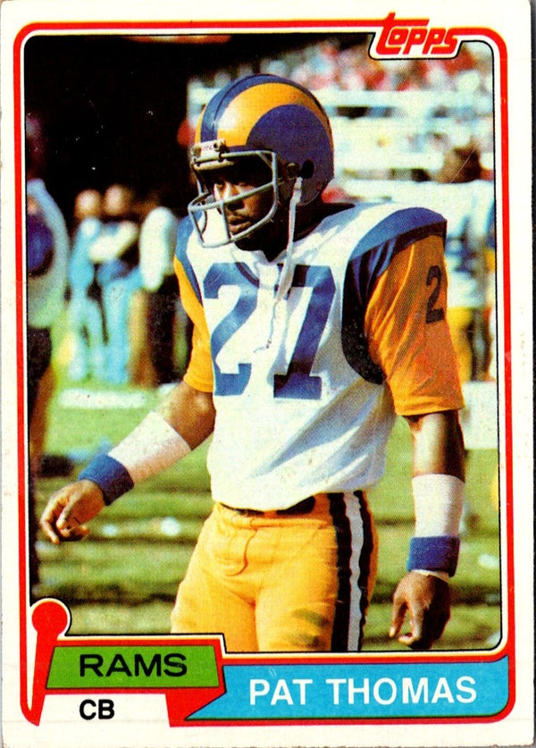 1981 Topps Pat Thomas #423 Rookie