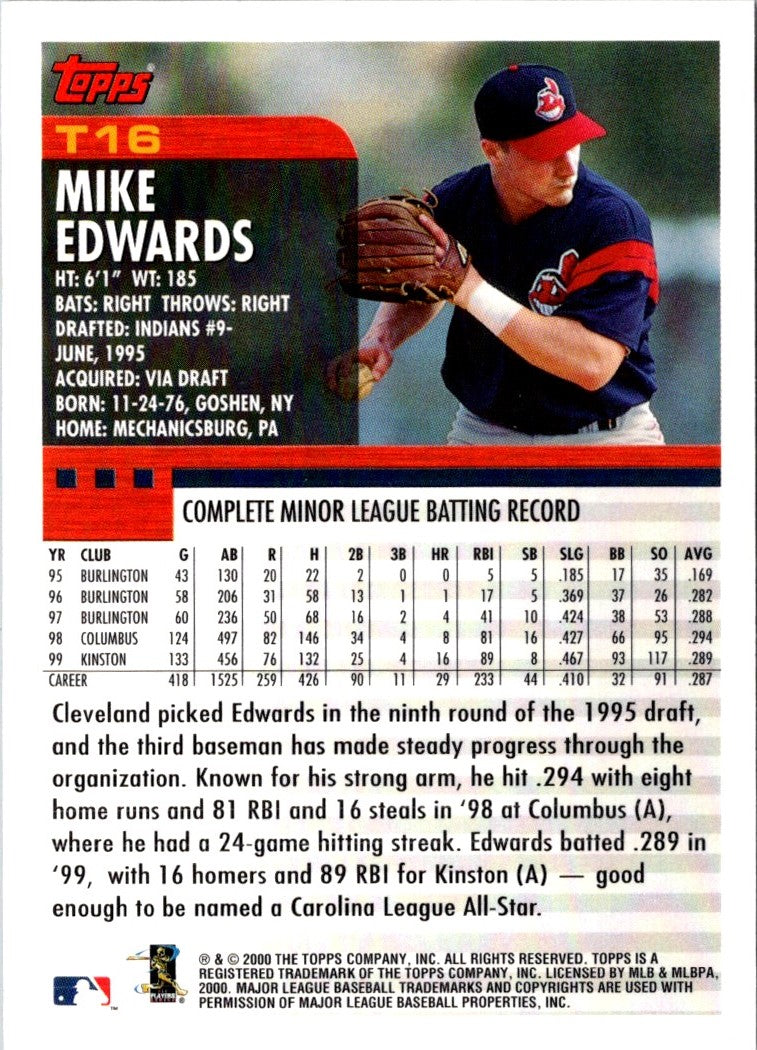 2000 Topps Chrome Traded & Rookies Mike Edwards