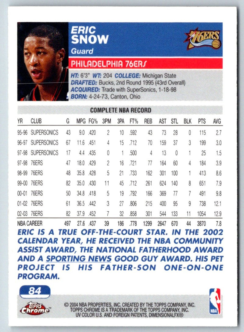 2003 Topps Eric Snow