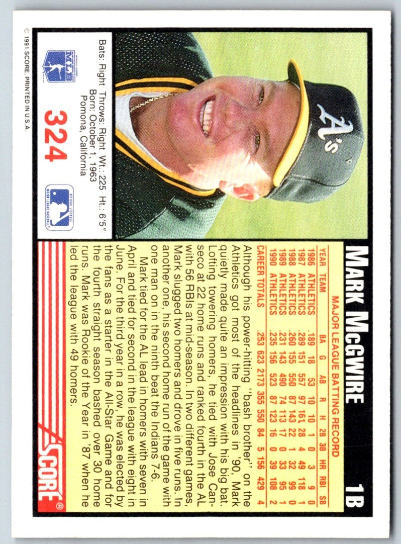 1991 Score Mark McGwire