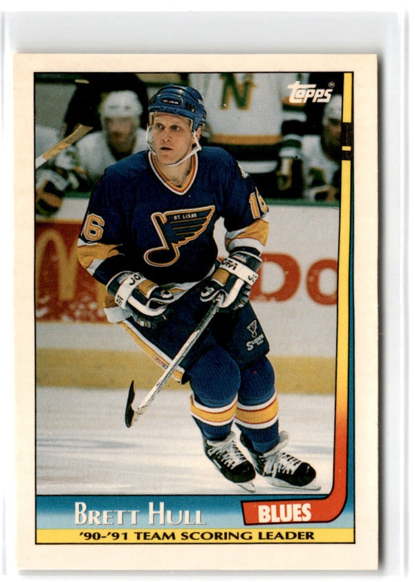 1991 Topps Team Scoring Leaders Brett Hull #20