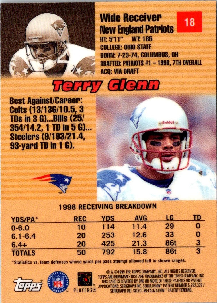 1999 Bowman's Best Terry Glenn