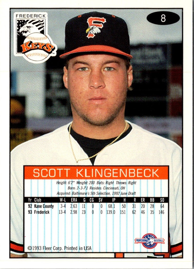 1993 Fleer Excel Scott Klingenbeck