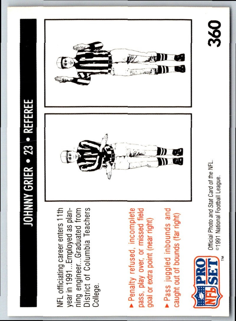 1991 Pro Set Johnny Grier