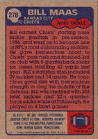 1985 Topps Bill Maas #278 Rookie