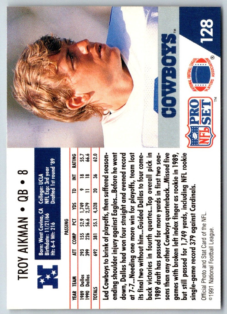 1991 Pro Set Troy Aikman