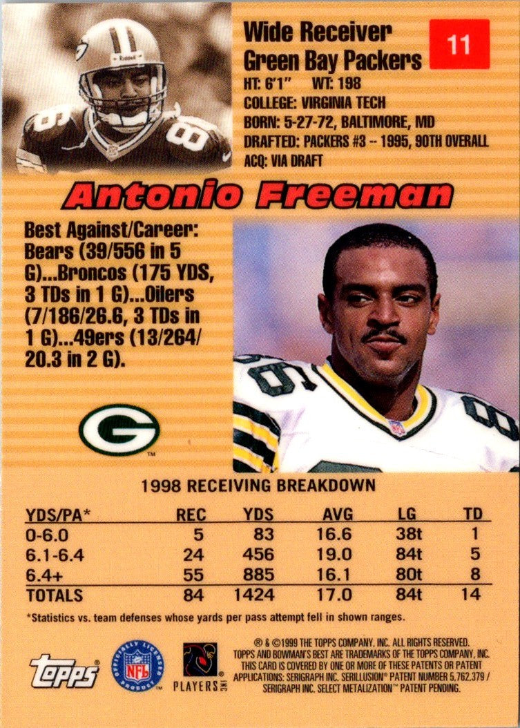 1999 Bowman's Best Antonio Freeman