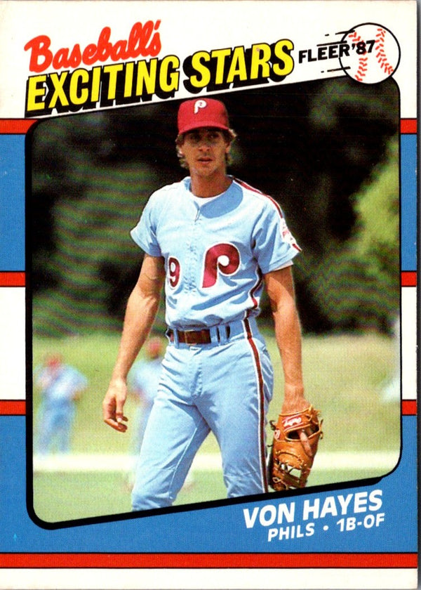 1987 Fleer Exciting Stars Von Hayes #23