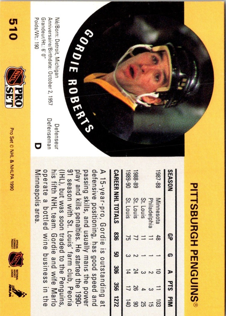 1990 Pro Set Gordie Roberts