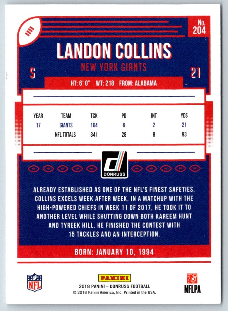 2018 Donruss Landon Collins