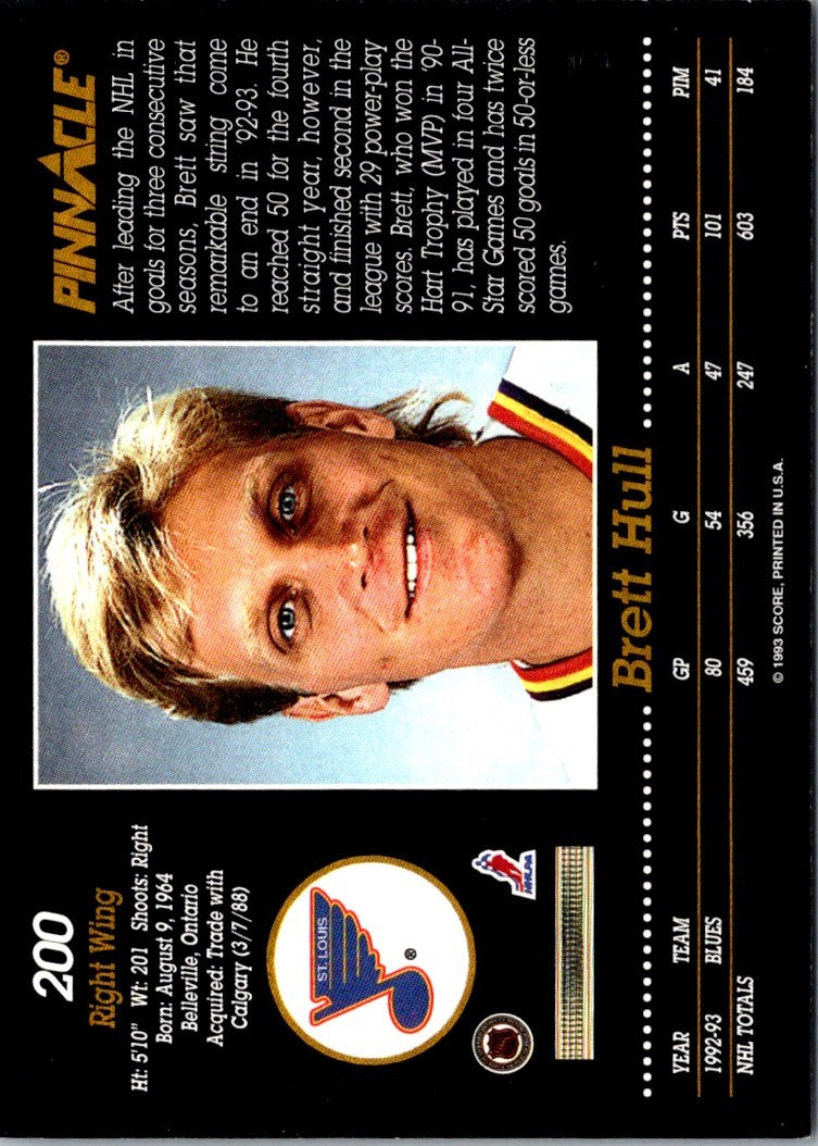 1993 Pinnacle Brett Hull