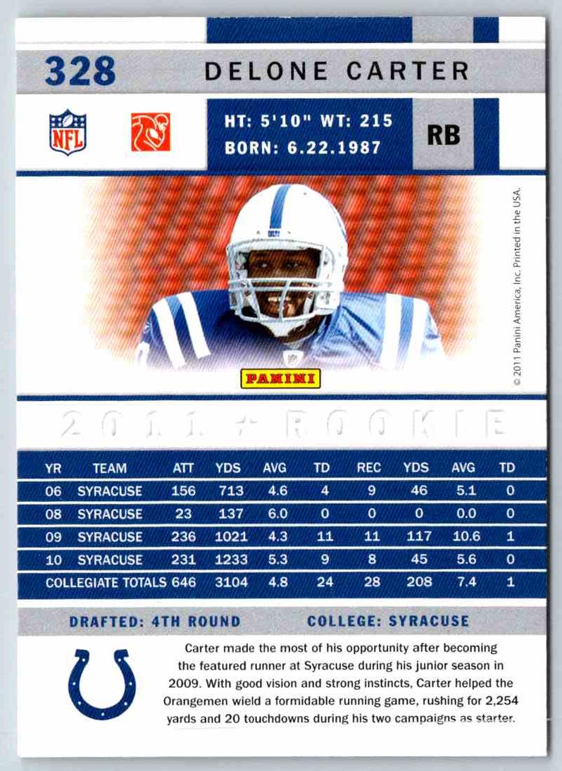 2012 Score Delone Carter