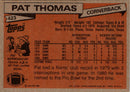 1981 Topps Pat Thomas