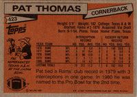 1981 Topps Pat Thomas #423 Rookie
