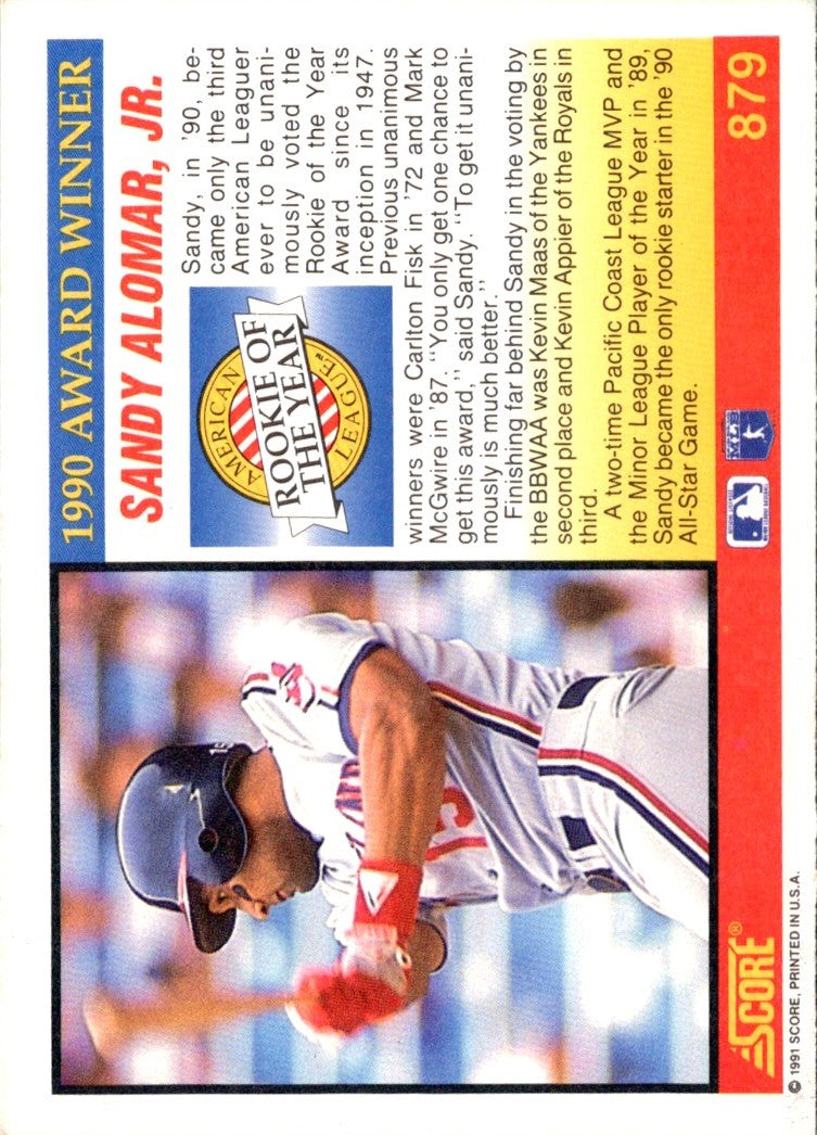 1991 Score Sandy Alomar Jr.
