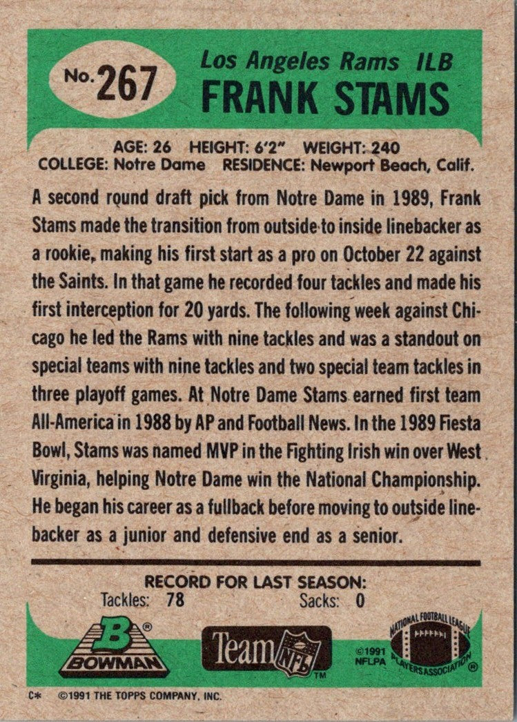 1991 Bowman Frank Stams