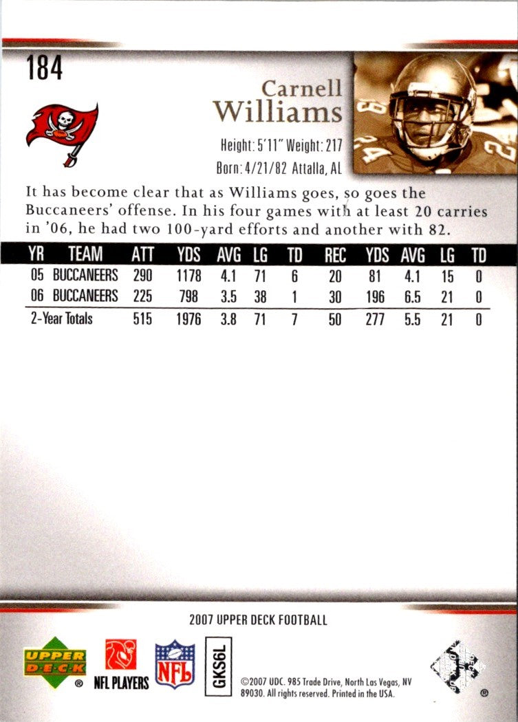 2007 Upper Deck Cadillac Williams