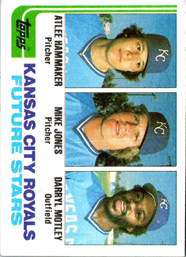 1982 Topps Royals Future Stars - Atlee Hammaker/Mike Jones/Darryl Motley #471 Rookie