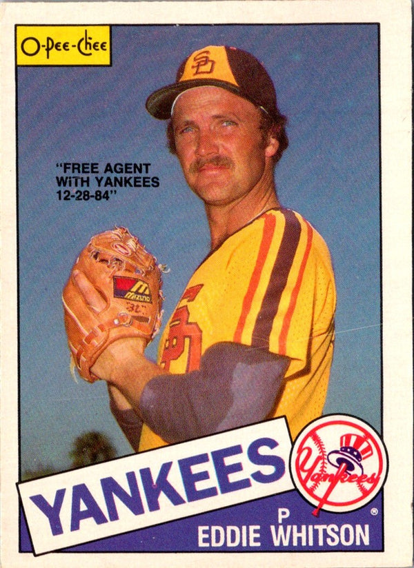 1985 O-Pee-Chee Eddie Whitson #98