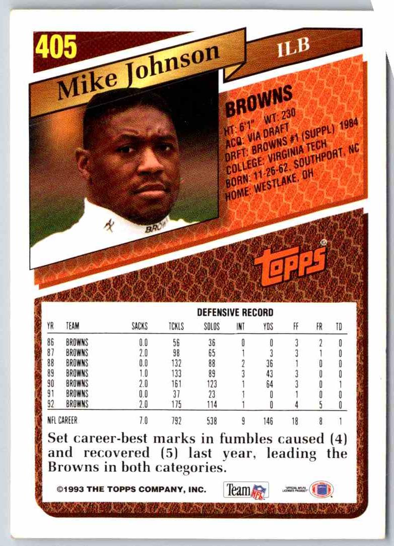 1993 Topps Mike Johnson