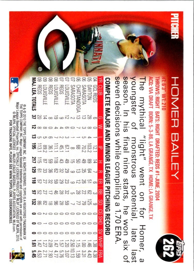 2010 Topps Homer Bailey