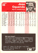 1985 Fleer Jose Oquendo