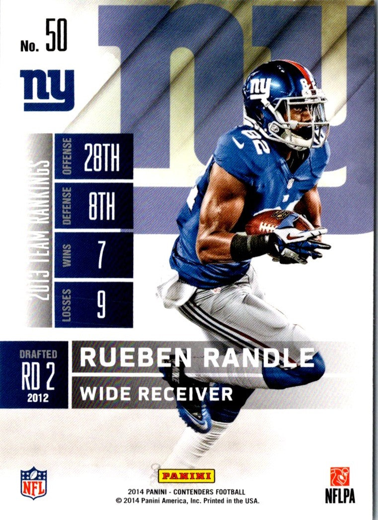 2014 Panini Contenders Rueben Randle