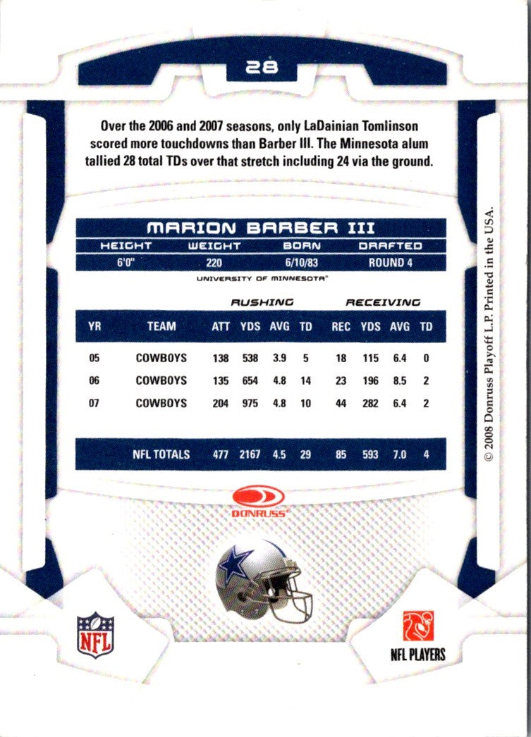 2008 Leaf Rookies & Stars Marion Barber