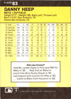 1986 Fleer Danny Heep #83