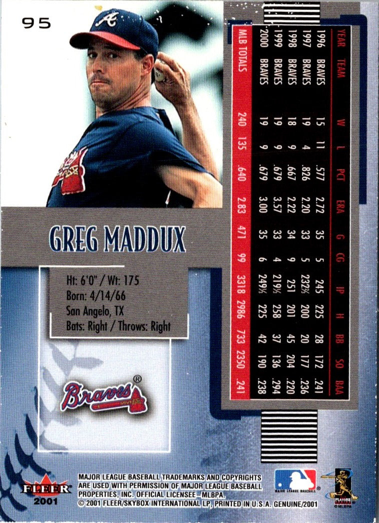 2001 Fleer Genuine Greg Maddux