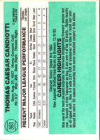 1984 Donruss Tom Candiotti #393 Rookie