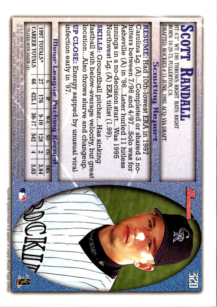 1998 Bowman Scott Randall